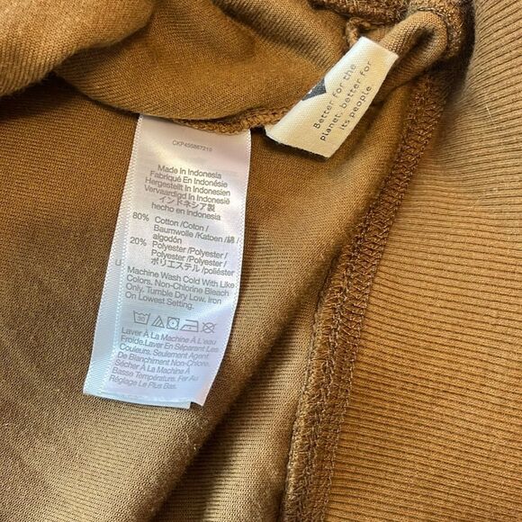 Madewell MWL Velour Half Zip Sweatshirt Lounge Retro 70s Dried Cedar Brown XS - Picture 8 of 10